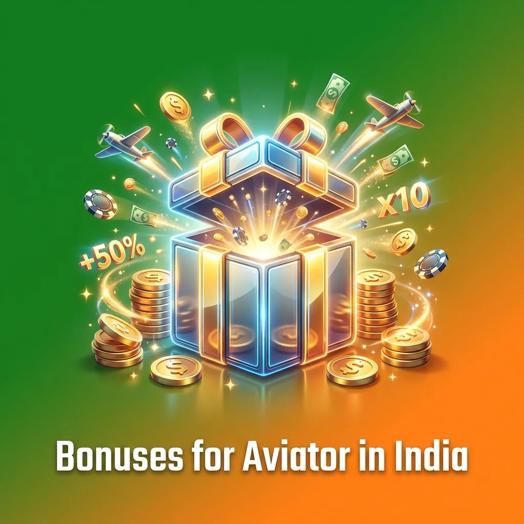 Casino bonuses for Aviator game in India including welcome offers, cashback, reload bonuses, and tournaments.