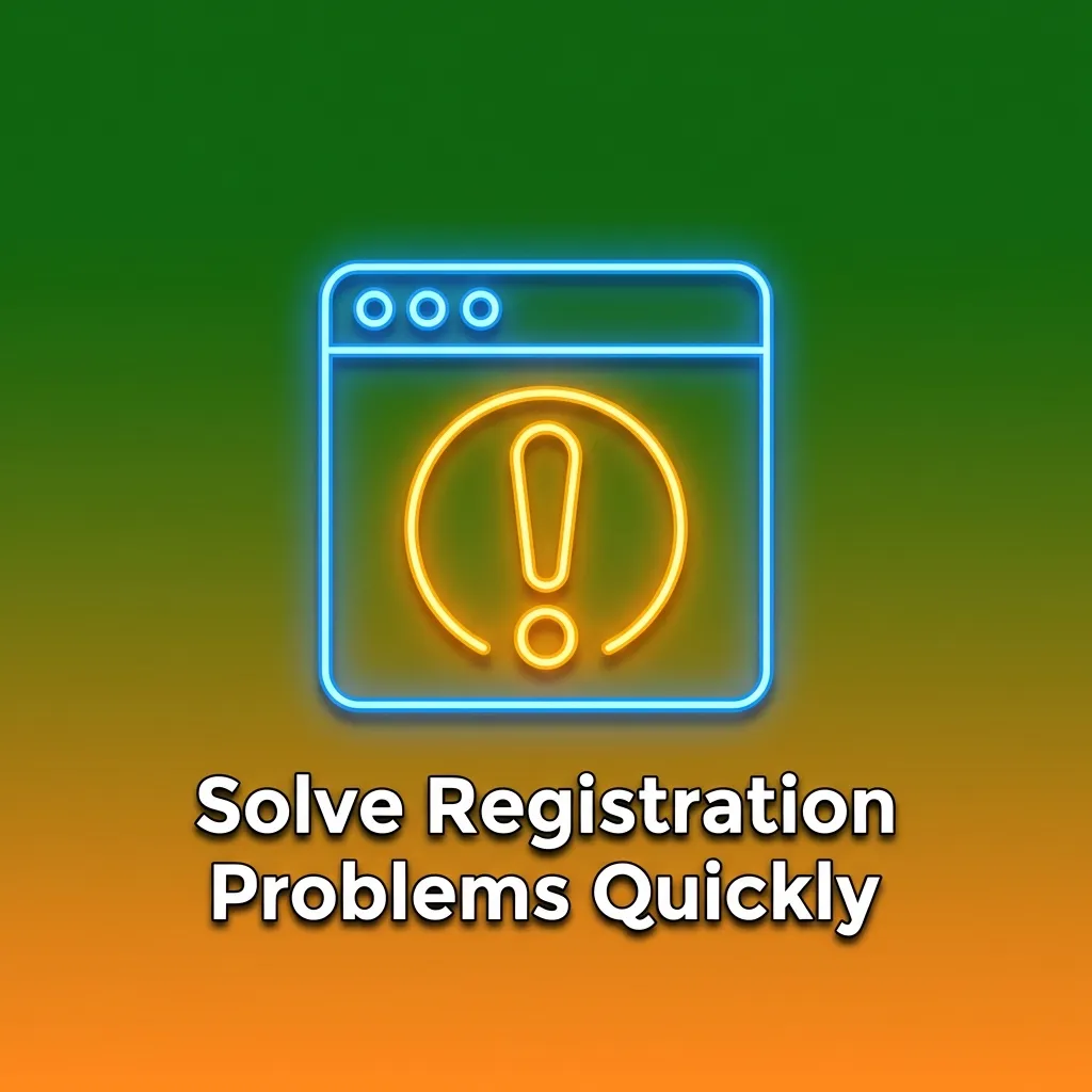 Troubleshooting guide showing common registration errors and solutions for casino sign-up problems with verification codes