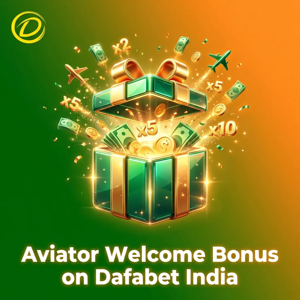 Dafabet India welcome bonus offer showing 100% match up to ₹20,000 for new casino players on Aviator game