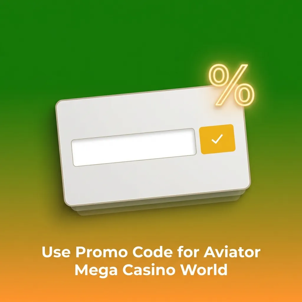 Aviator Mega Casino World promo code FLYWIN entry field on registration form for free spins and deposit match bonus