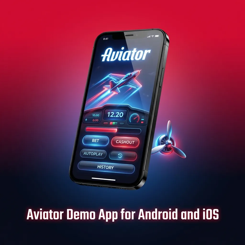 Aviator game demo on mobile casino app showing multiplier display and touch-friendly betting controls
