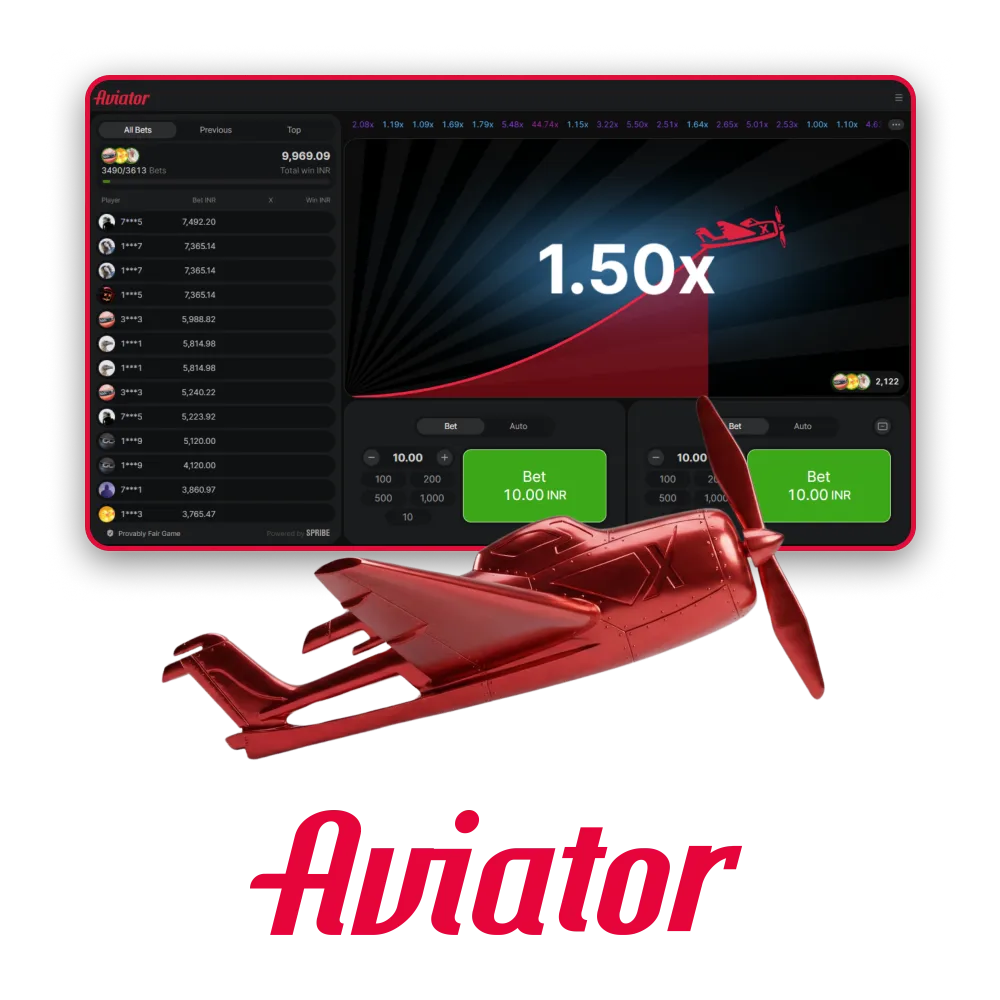 Play Aviator online casino game for real money entertainment.