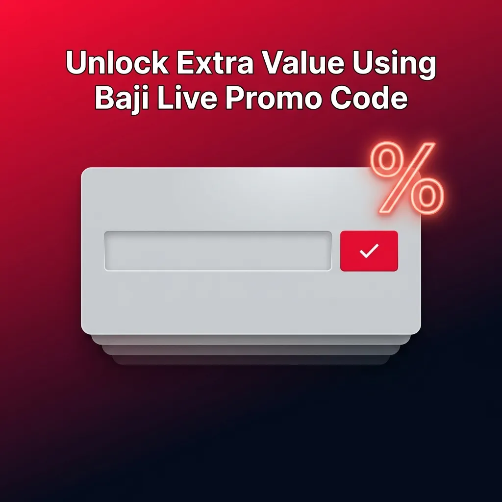 Person entering promo code BAJI100 on Baji Live registration form to unlock exclusive welcome bonuses and extra value
