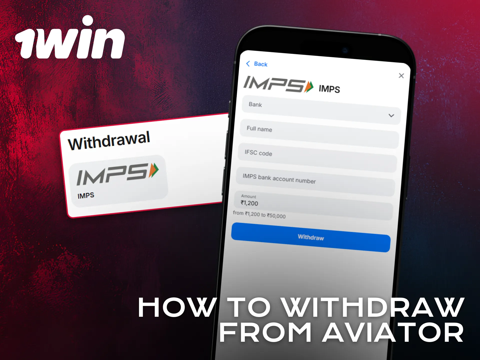 Withdraw winnings from Aviator using the 1win app.