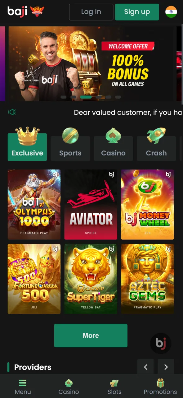 Access the official site to begin Android Aviator download on Baji Live.