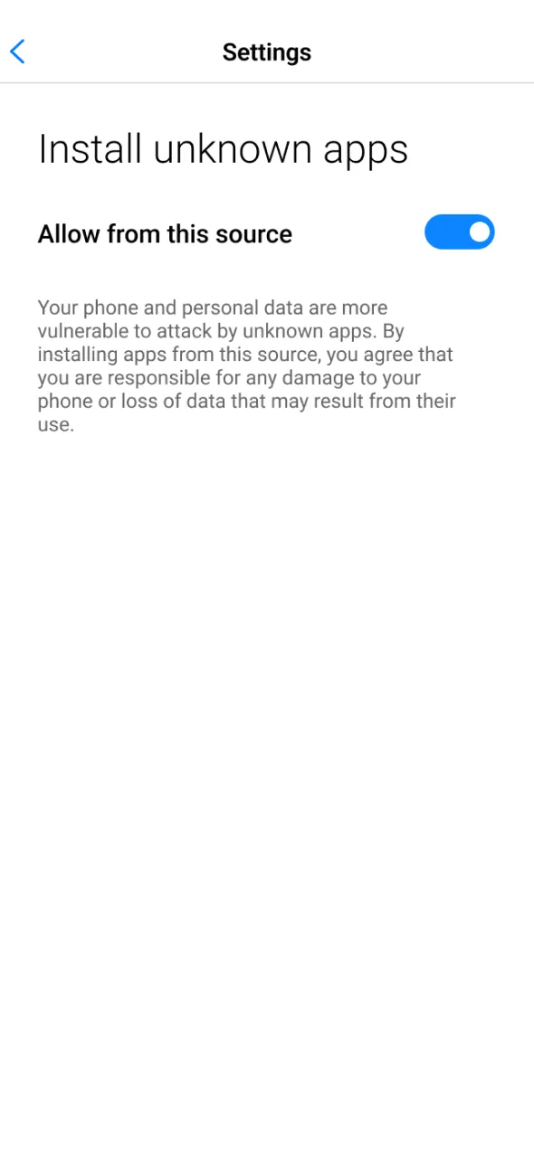 Grant permissions to install Aviator via Batery application on Android.