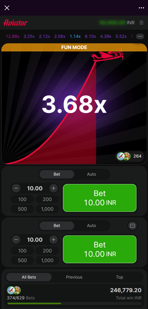 Watch the rising multiplier during Aviator gameplay on Batery to maximize your wins.