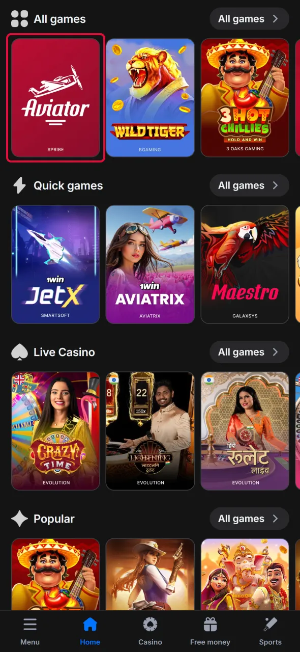 Start playing Aviator with bonus funds and increase your chances.