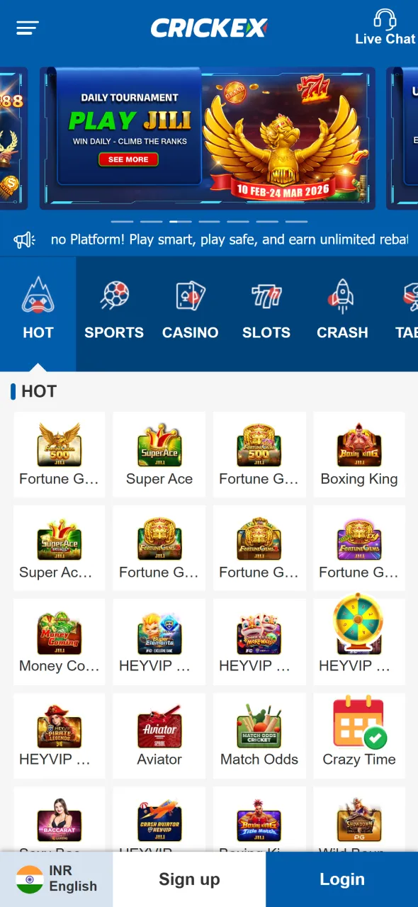Visit the official site to download Aviator Android App on Crickex.