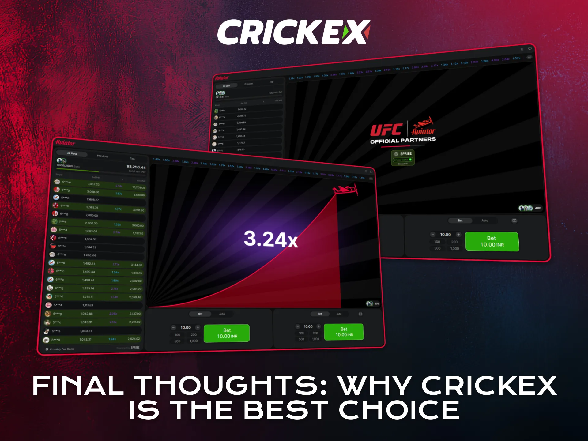 Choose Crickex for Aviator and enjoy reliable gameplay experience.
