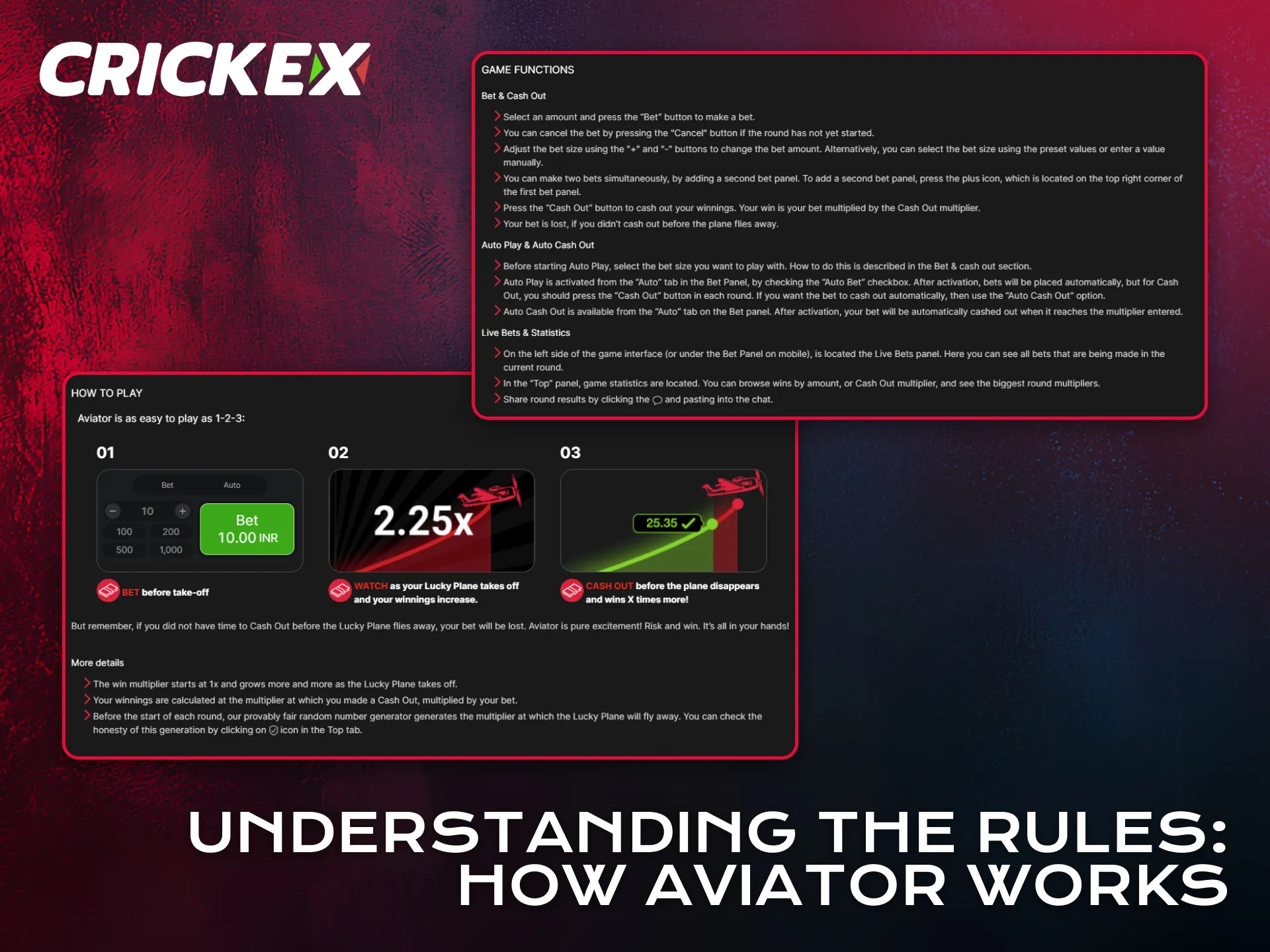 Learn how Aviator works on Crickex and understand its core rules.
