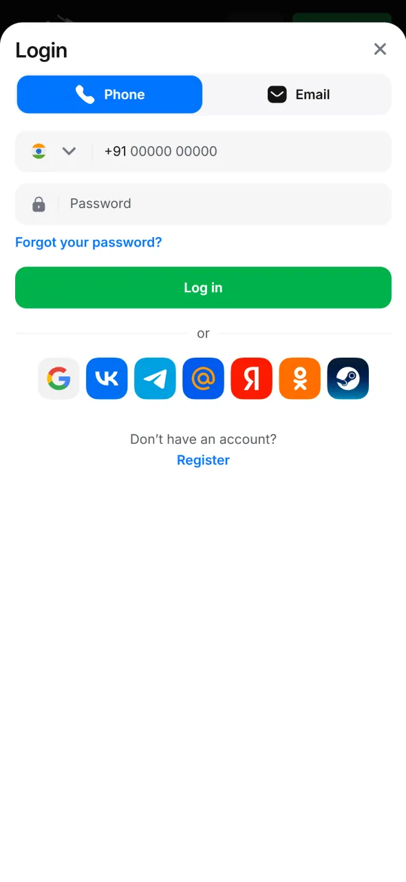 Access your profile to initiate a deposit for Aviator play.