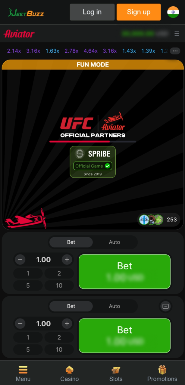 See the Jeetbuzz India Aviator loading screen as the game prepares for your next flight.