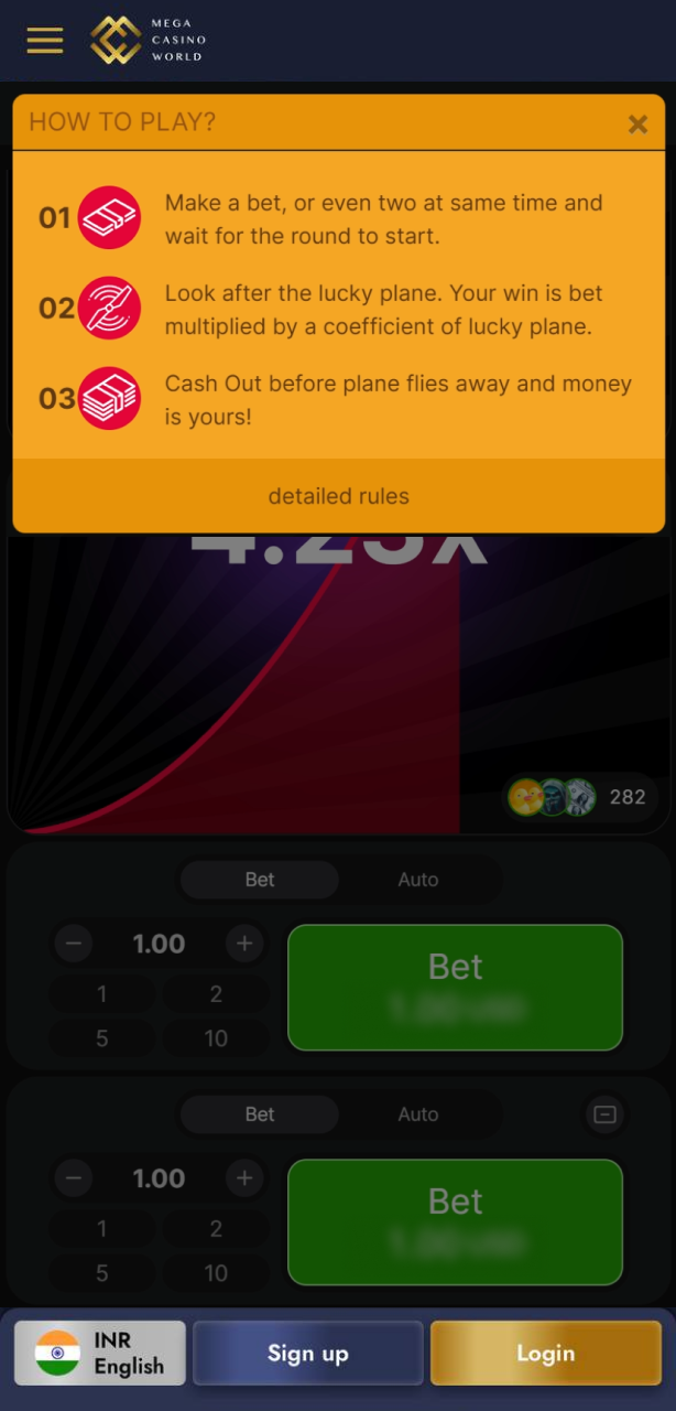 Check the how to play Aviator guide for Indian players on Mega Casino World.