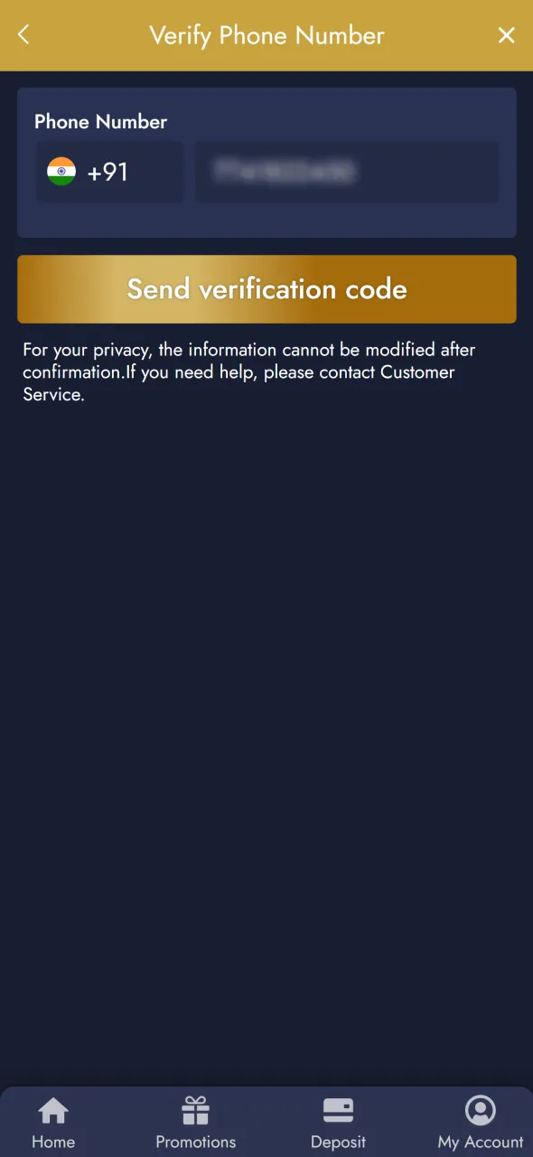 Verify your account to enable full Aviator features in Mega Casino World application.