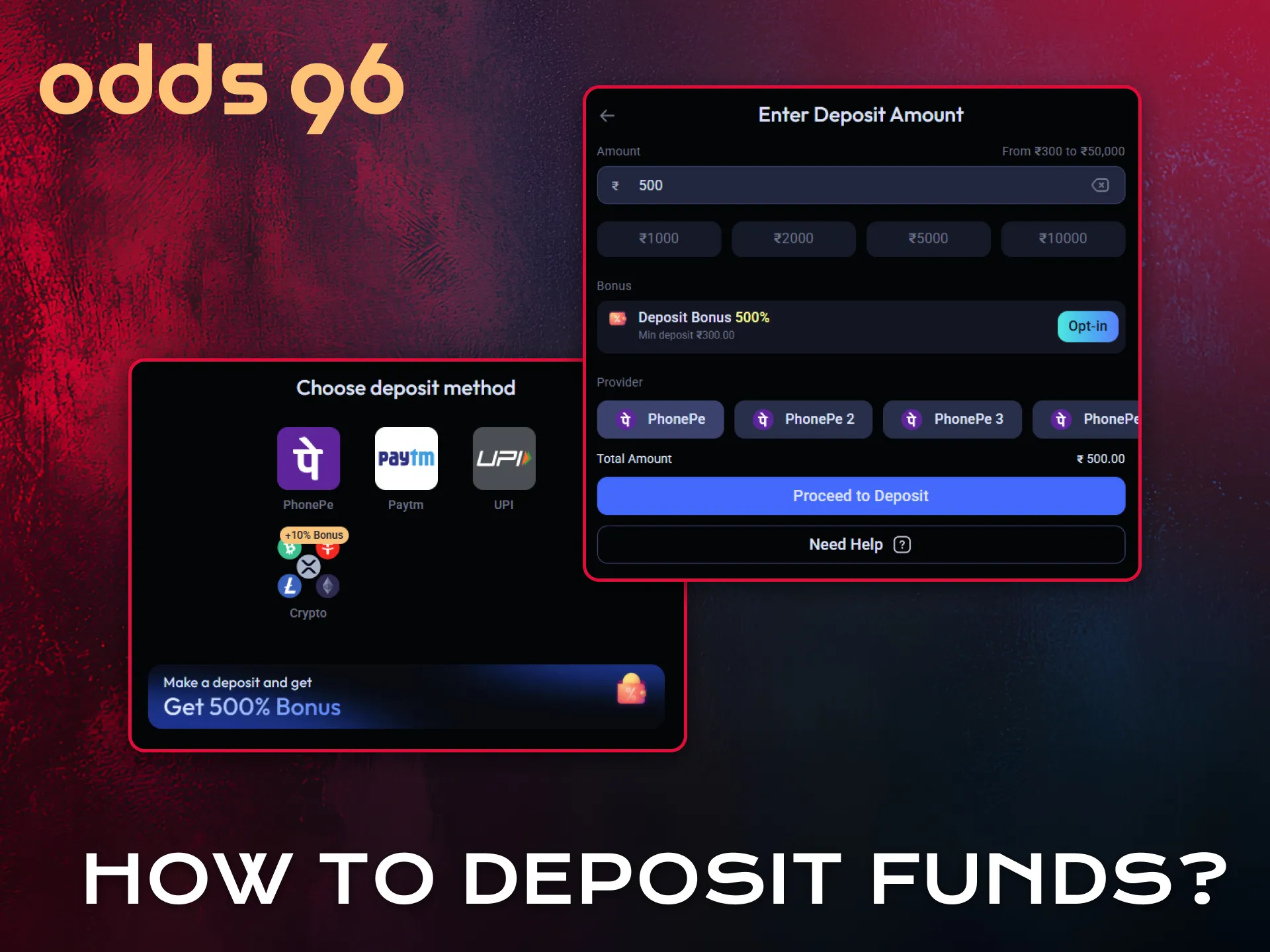 Deposit funds easily to start playing Aviator on Odds96.