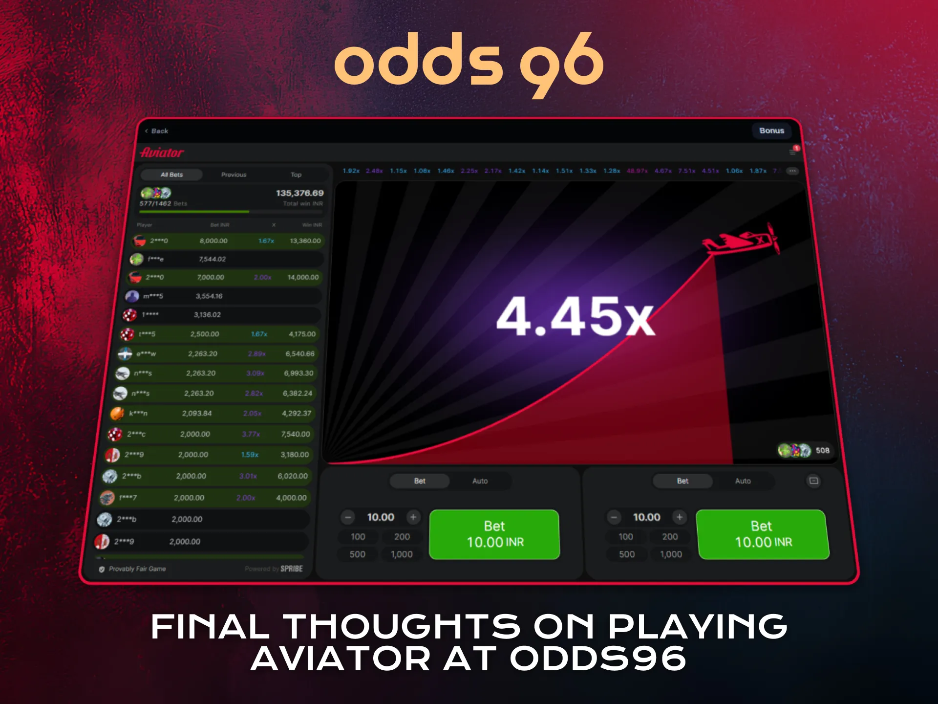 Choose Odds96 for a reliable Aviator gaming experience.