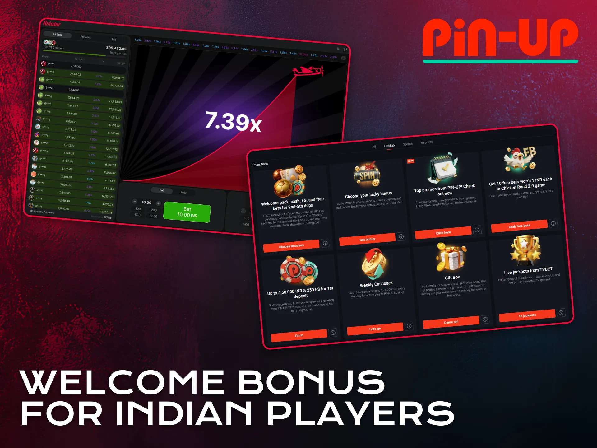 Claim welcome bonus for Indian players to boost Aviator on Pin-Up.