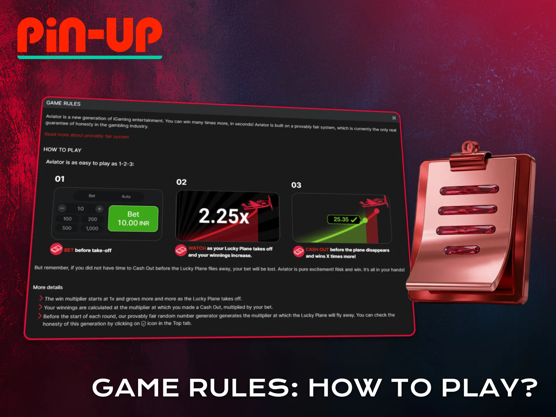 Learn Aviator rules and understand how to play on Pin-Up.