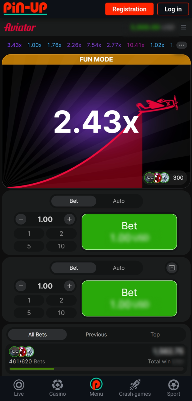 Watch the multiplier rise during Aviator gameplay on Pin-Up app to maximize your wins.