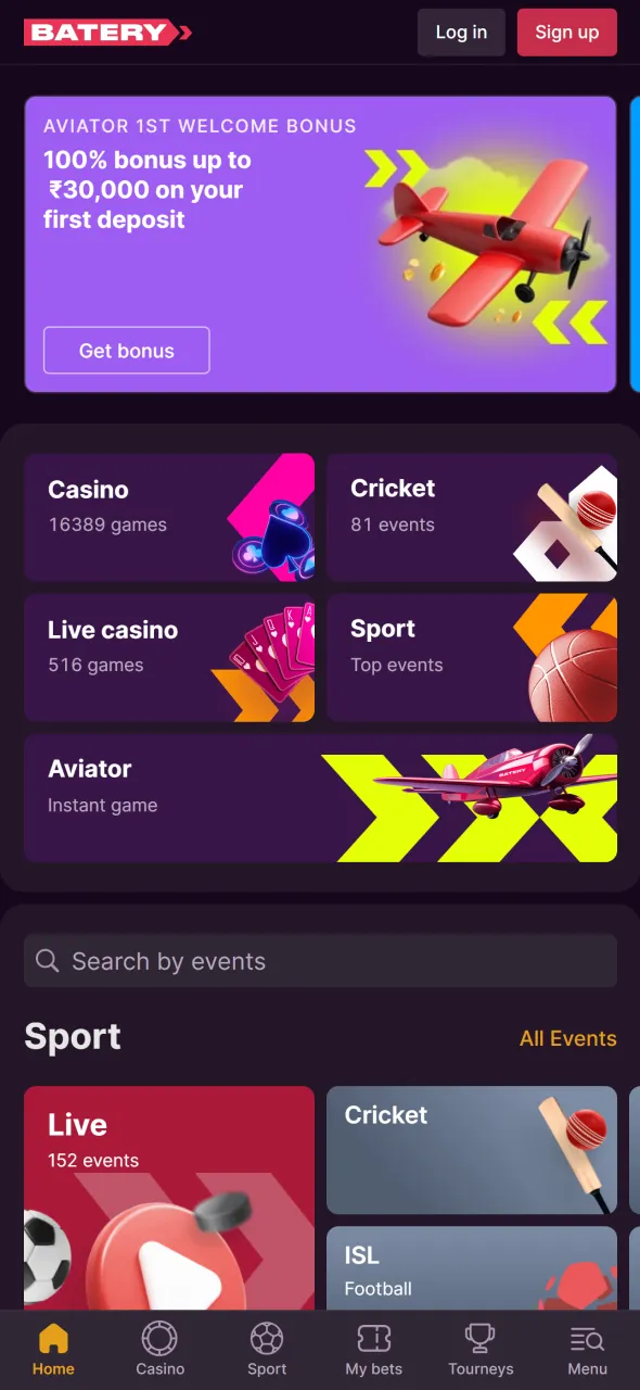Launch the app to begin Aviator registration process.